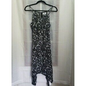 Old Navy Black White Spaghetti Strap Sheer Dress Women's Size S